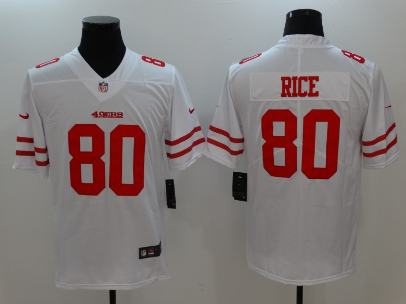  49ers 80 Jerry Rice White Vapor Untouchable Player Limited Jersey