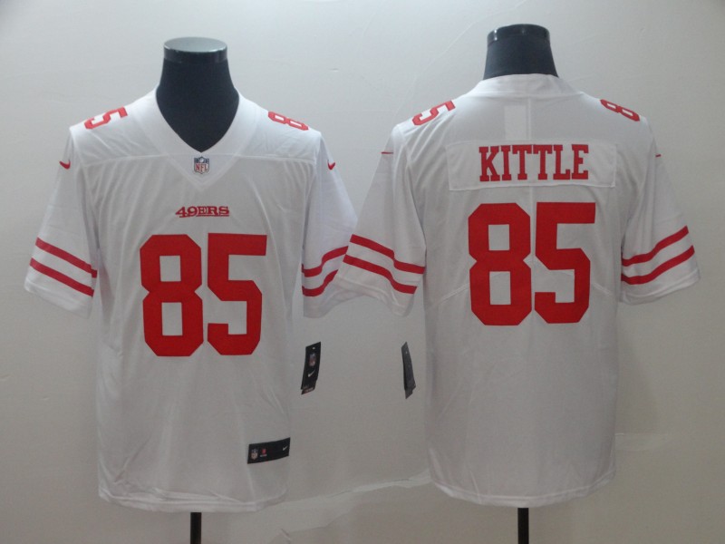 Nike 49ers 85 George Kittle White Vapor Untouchable Limited Jersey