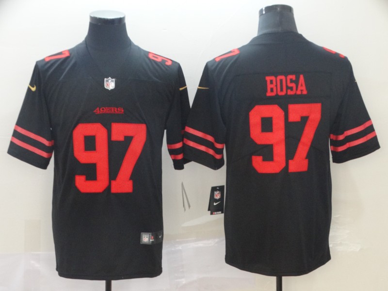 Nike 49ers 97 Nick Bosa Black 2019 NFL Draft First Round Pick Vapor Untouchable Limited Jersey