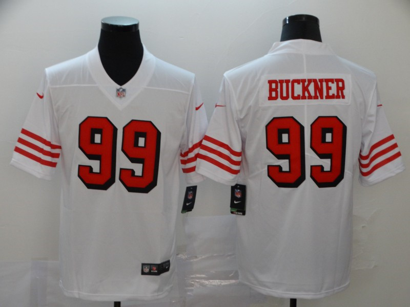 Nike 49ers 99 DeForest Buckner White Color Rush Vapor Untouchable Limited Jersey