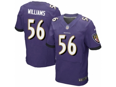  Baltimore Ravens 56 Tim Williams Elite Purple Team Color NFL Jersey