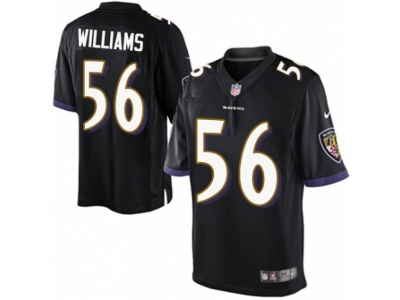  Baltimore Ravens 56 Tim Williams Limited Black Alternate NFL Jersey
