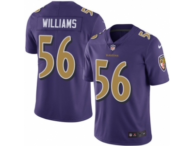  Baltimore Ravens 56 Tim Williams Limited Purple Rush NFL Jersey