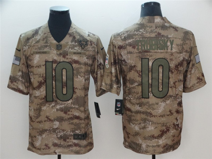  Bears 10 Mitchell Trubisky Camo Salute To Service Limited Jersey