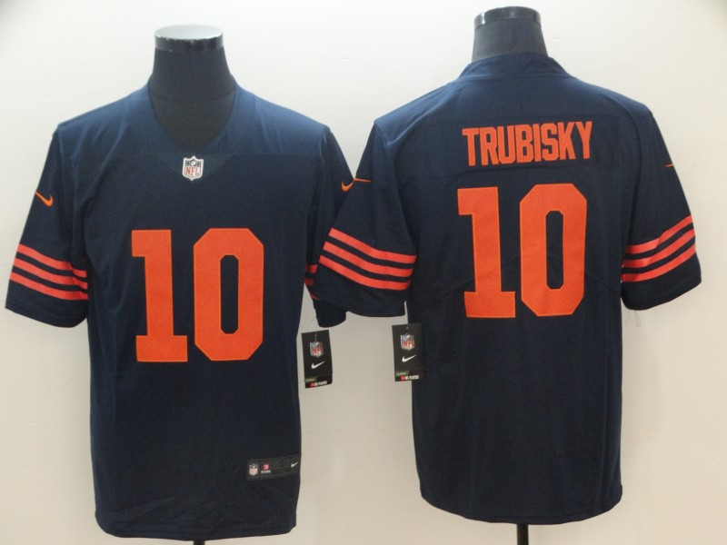  Bears 10 Mitchell Trubisky Navy Throwback Vapor Untouchable Player Limited Jersey