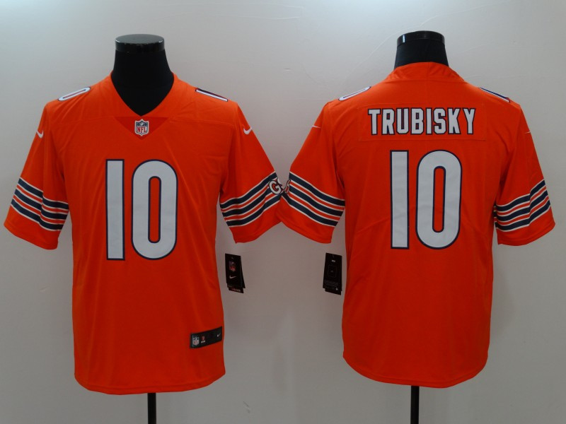  Bears 10 Mitchell Trubisky Orange Vapor Untouchable Player Limited Jersey