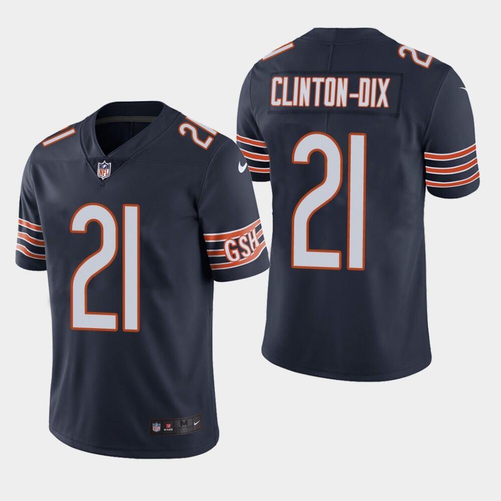 Nike Bears 21 HaHa Clinton Dix Navy Vapor Untouchable Limited Jersey