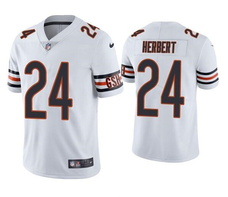 Nike Bears 24 Khalil Herbert White Vapor Untouchable Limited Jersey