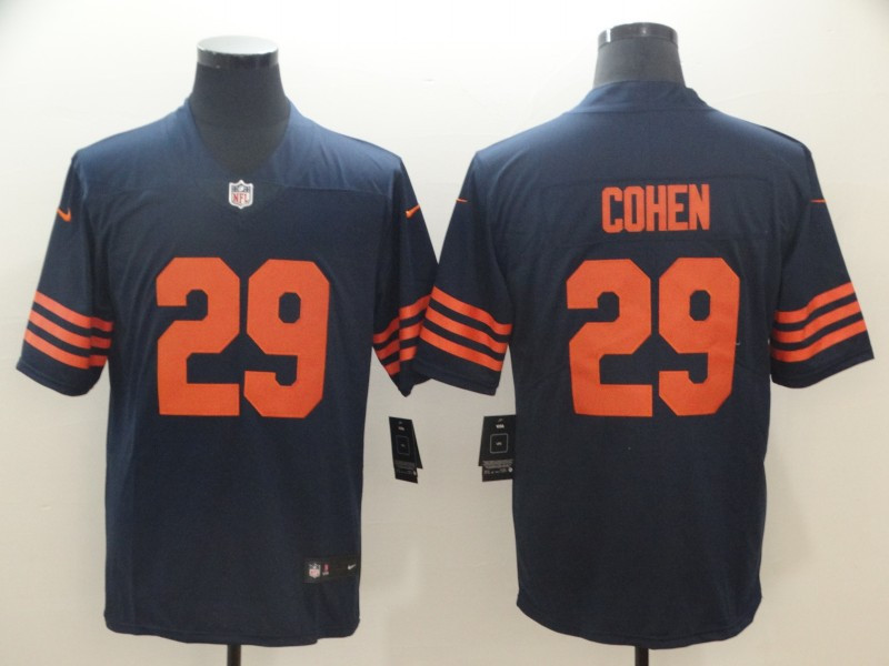  Bears 29 Tarik Cohen Navy Throback Vapor Untouchable Player Limited Jersey