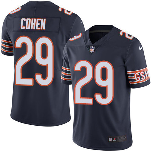  Bears 29 Tarik Cohen Navy Vapor Untouchable Player Limited Jersey