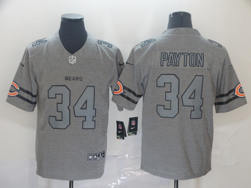 Nike Bears 34 Walter Payton 2019 Gray Gridiron Gray Vapor Untouchable Limited Jersey