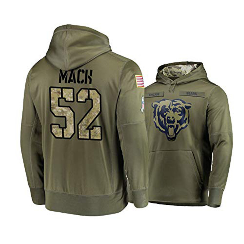 Nike Bears 52 Khalil Mack 2019 Salute To Service Stitched Hooded Sweatshirt