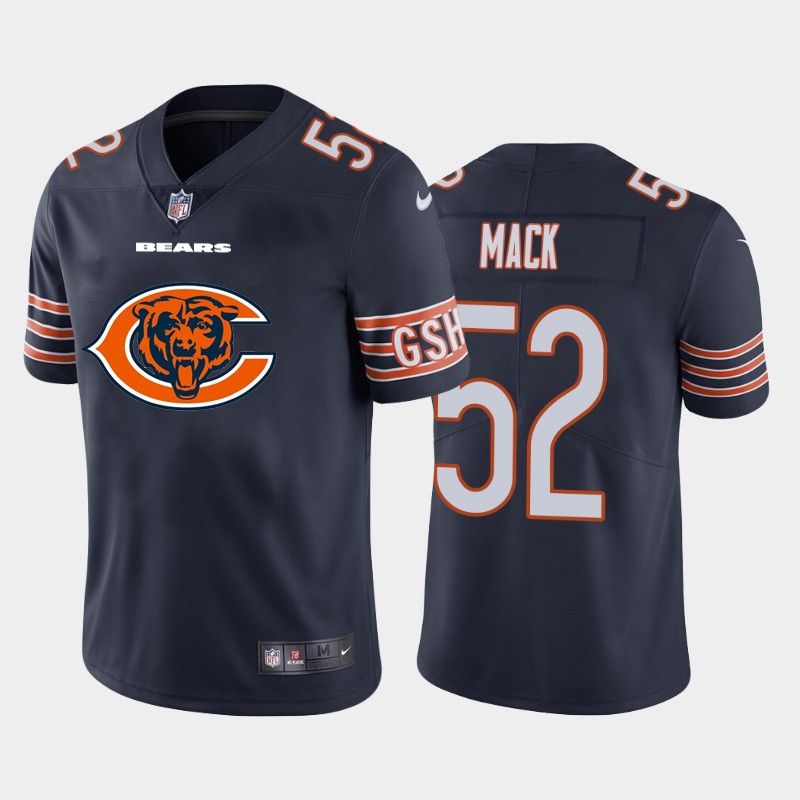 Nike Bears 52 Khalil Mack Navy Team Big Logo Vapor Untouchable Limited Jersey