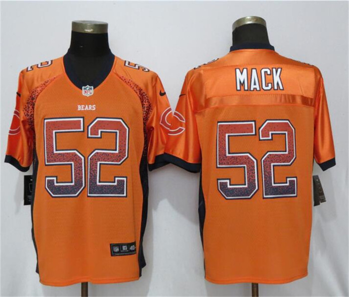  Bears 52 Khalil Mack Orange Drift Fashion Elite Jersey