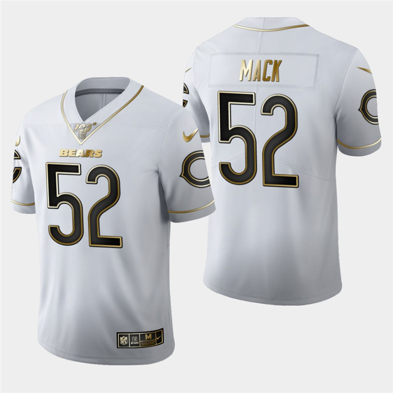 Nike Bears 52 Khalil Mack White 100th Season Vapor Untouchable Limited Jersey