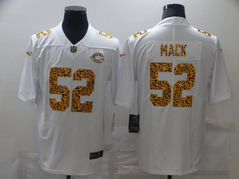 Nike Bears 52 Khalil Mack White Leopard Vapor Untouchable Limited Jersey