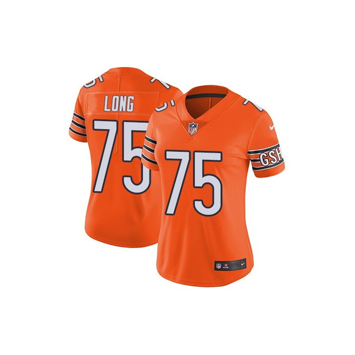  Bears 75 Kyle Long Orange Women Vapor Untouchable Limited Jersey