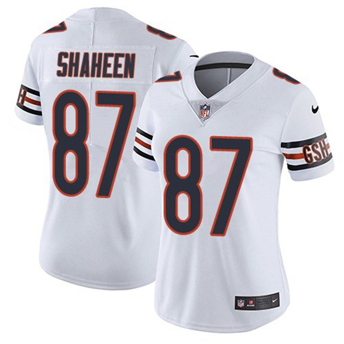  Bears 87 Adam Shaheen White Women Vapor Untouchable Limited Jersey