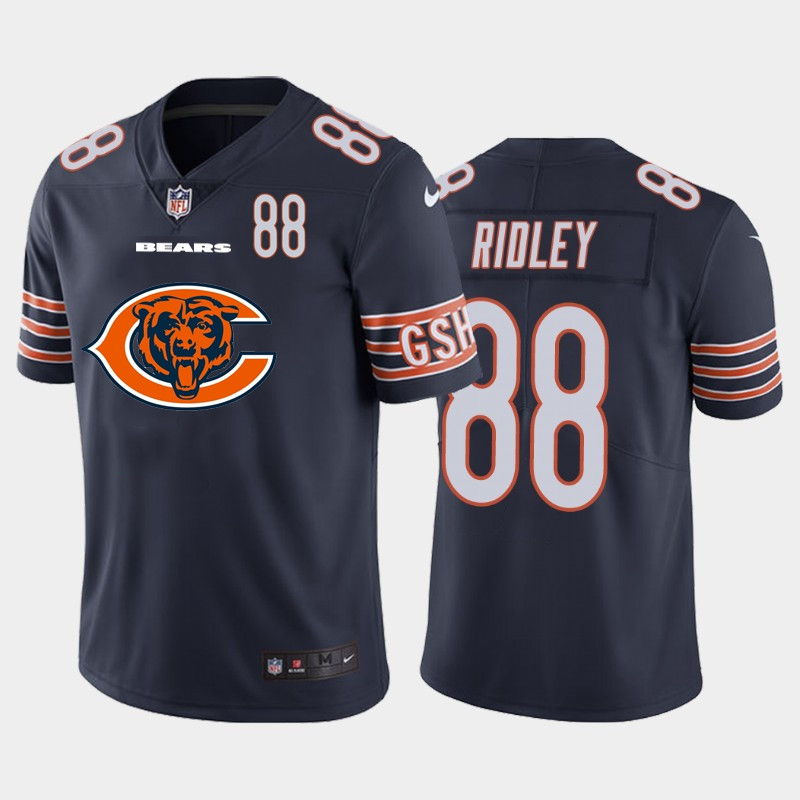 Nike Bears 88 Riley Ridley Navy Team Big Logo Number Vapor Untouchable Limited Jersey