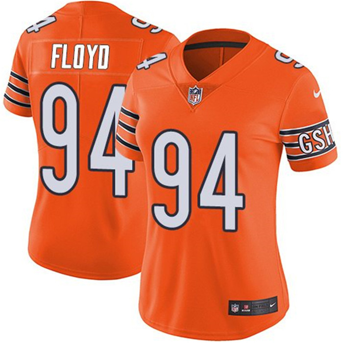  Bears 94 Leonard Floyd Orange Women Vapor Untouchable Limited Jersey