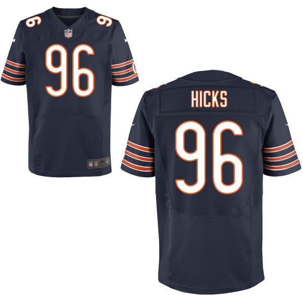  Bears 96 Akiem Hicks Navy Elite Jersey