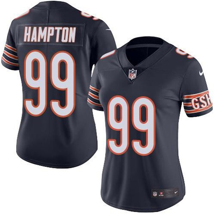  Bears 99 Dan Hampton Navy Women Vapor Untouchable Limited Jersey