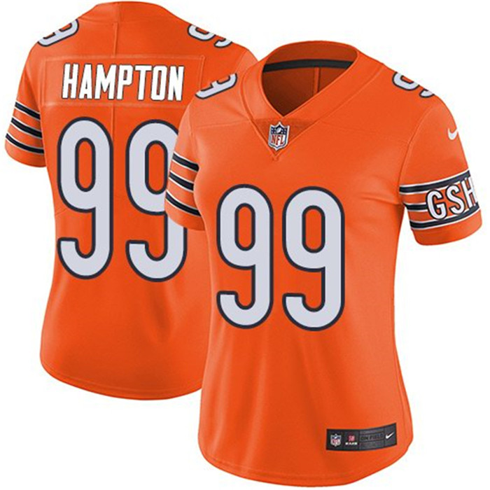  Bears 99 Dan Hampton Orange Women Vapor Untouchable Limited Jersey