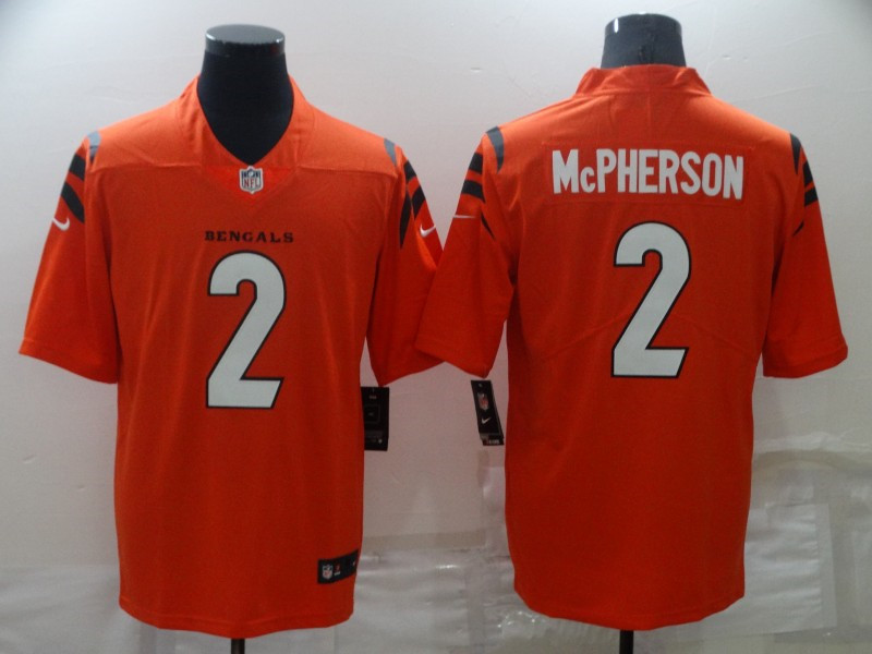 Nike Bengals 2 Evan McPherson Orange Vapor Untouchable Limited Jersey