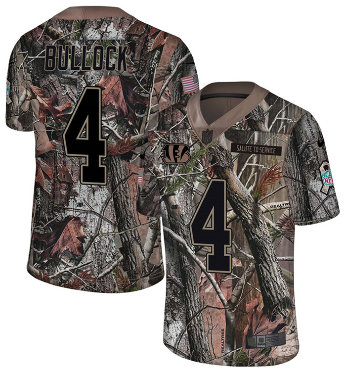  Bengals 4 Randy Bullock Camo Rush Limited Jersey