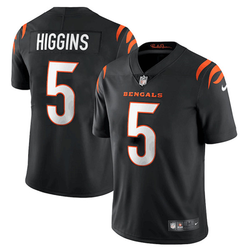 Nike Bengals 5 Tee Higgins Black Vapor Limited Jersey