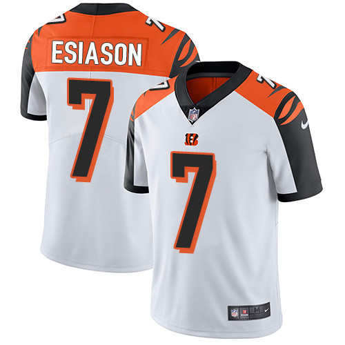  Bengals 7 Boomer Esiason White Vapor Untouchable Player Limited Jersey