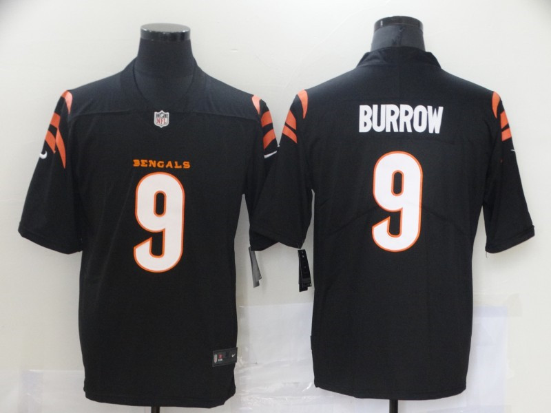 Nike Bengals 9 Joe Burrow Black Vapor Limited Jersey