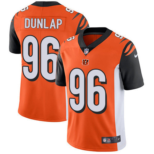  Bengals 96 Carlos Dunlap Orange Vapor Untouchable Player Limited Jersey