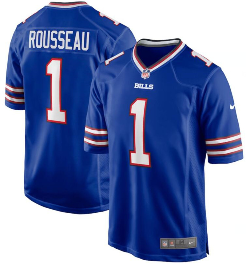 Nike Bills 1 Gregory Rousseau Royal 2021 NFL Draft Vapor Untouchable Limited Jersey