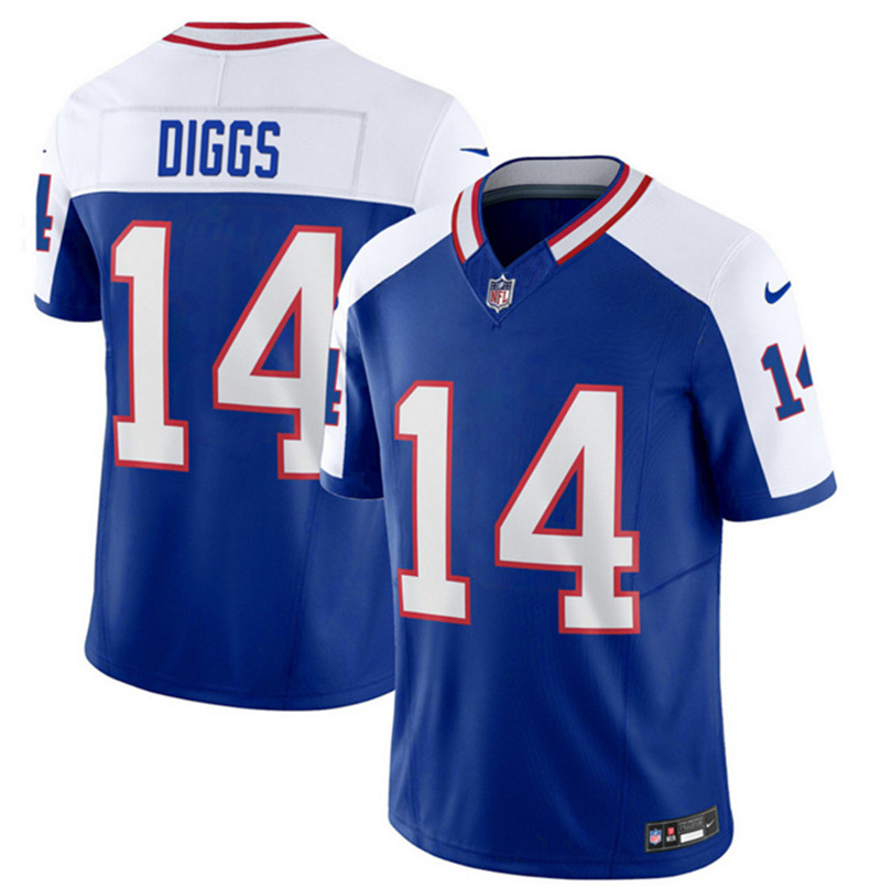 Nike Bills 14 Stefon Diggs Blue White Throwback Vapor F.U.S.E. Limited Jersey