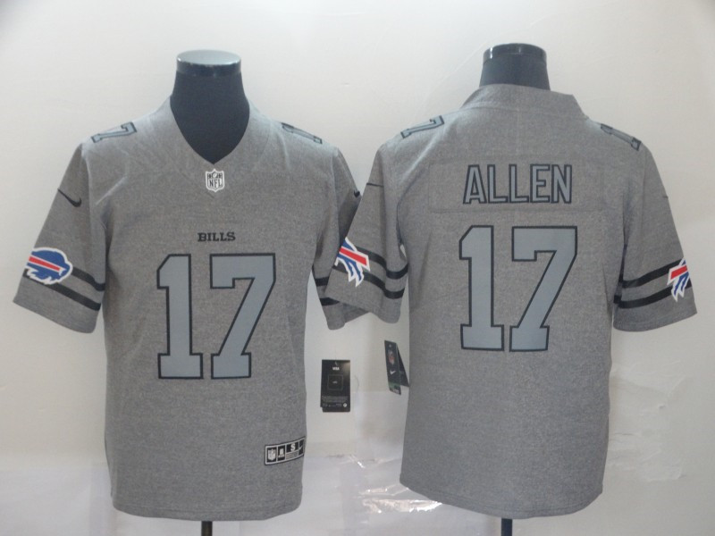 Nike Bills 17 Josh Allen 2019 Gray Gridiron Gray Vapor Untouchable Limited Jersey