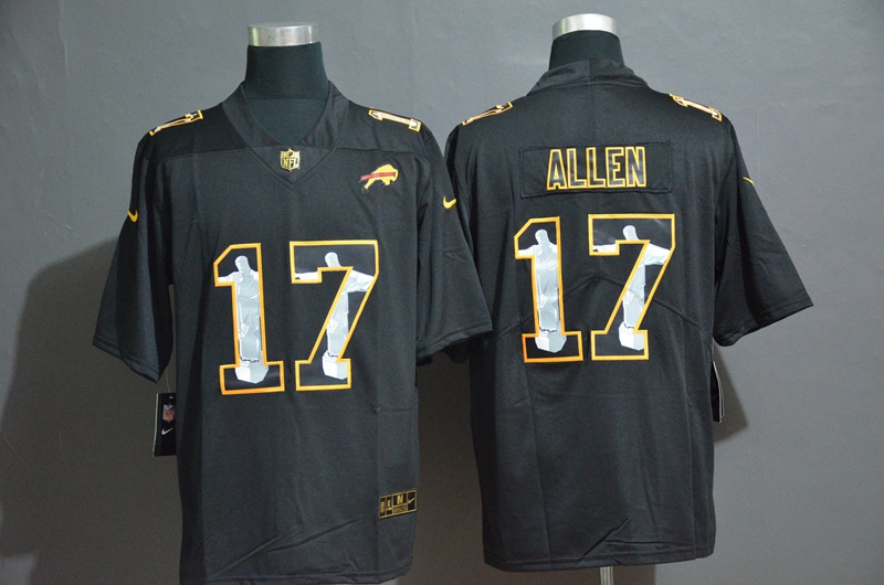 Nike Bills 17 Josh Allen Black Jesus Faith Edition Limited Jersey