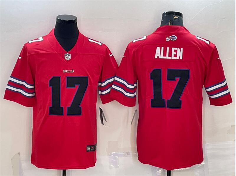 Nike Bills 17 Josh Allen Red Vapor Untouchable Limited Jersey