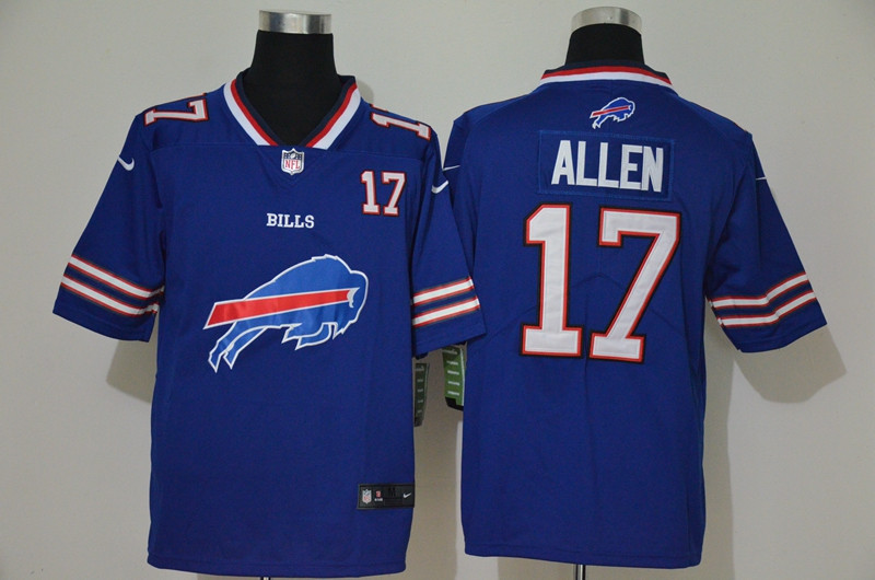 Nike Bills 17 Josh Allen Royal Team Big Logo Number Vapor Untouchable Limited Jersey