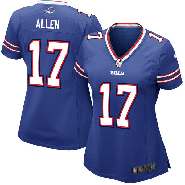  Bills 17 Josh Allen Royal Women 2018 Draft Pick Game Jersey