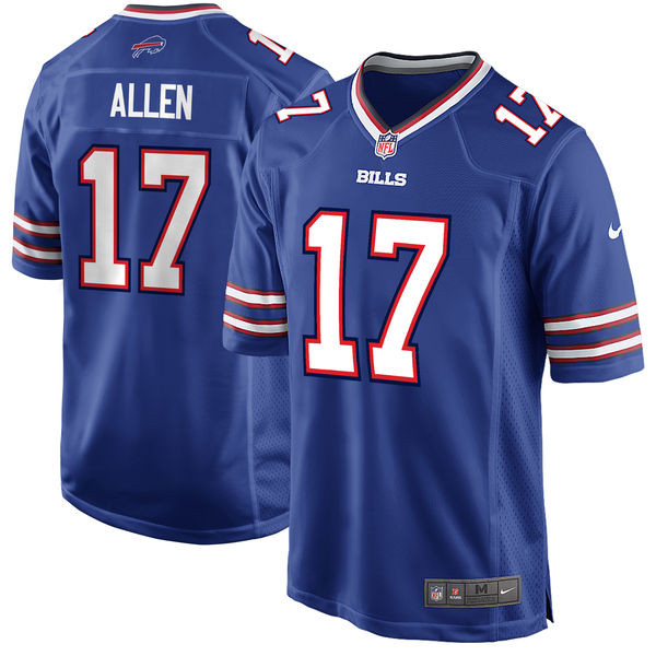  Bills 17 Josh Allen Royal Youth 2018 Draft Pick Game Jersey