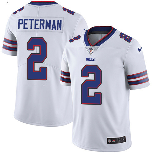  Bills 2 Nathan Peterman White Vapor Untouchable Player Limited Jersey