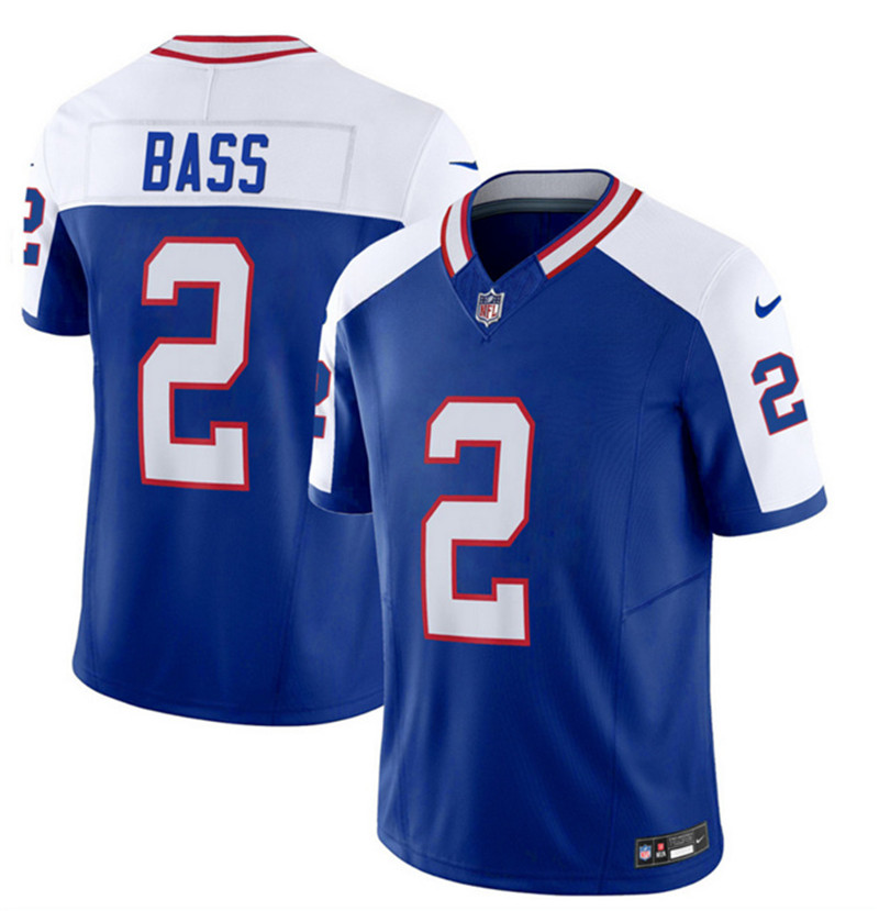 Nike Bills 2 Tyler Bass Blue White Throwback Vapor F.U.S.E. Limited Jersey