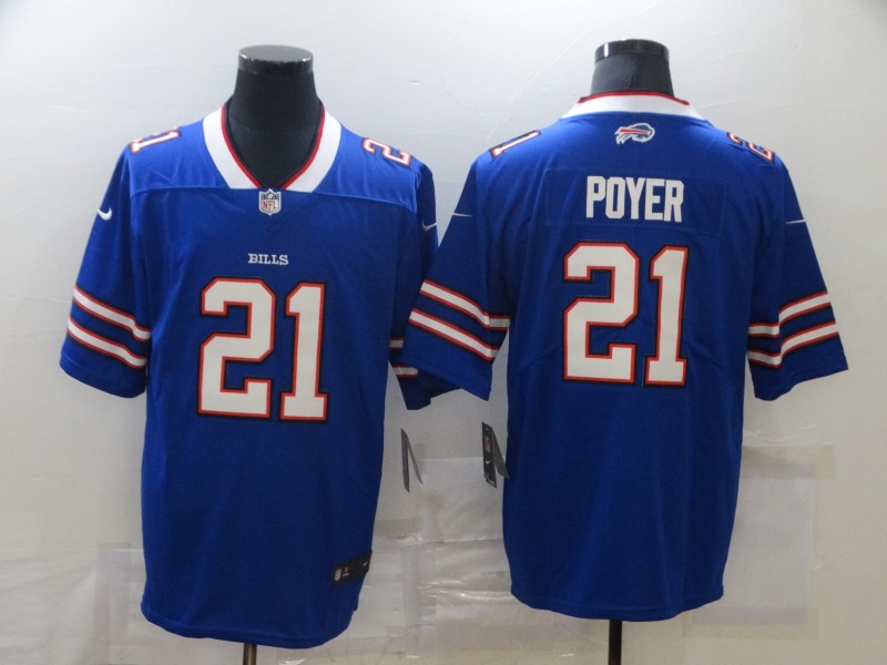 Nike Bills 21 Jordan Poyer Royal Vapor Untouchable Limited Jersey