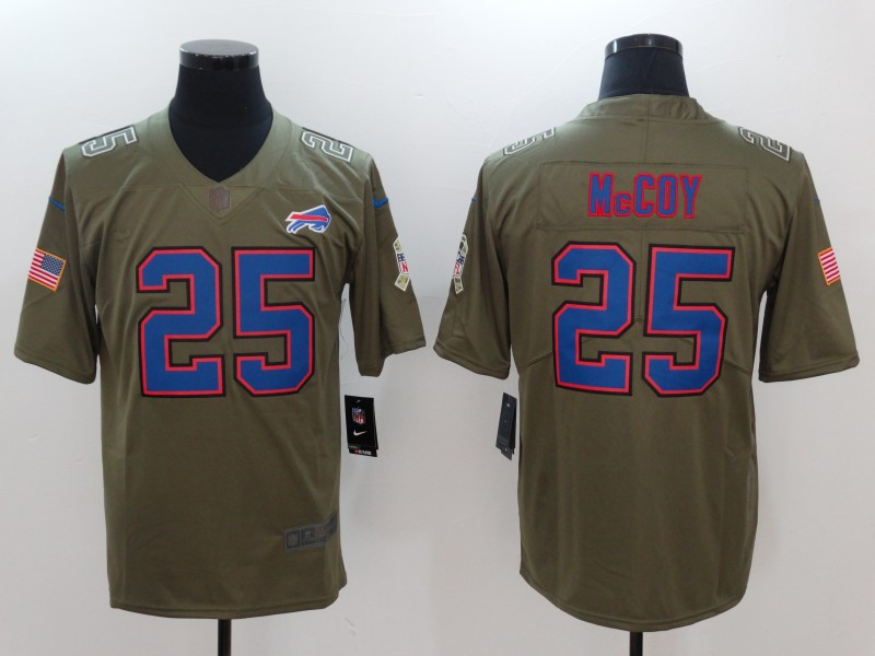  Bills 25 LeSean McCoy Olive Salute To Service Limited Jersey