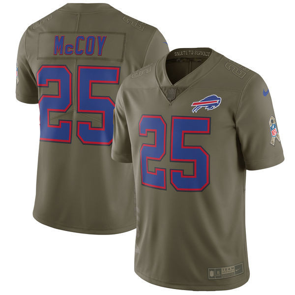  Bills 25 LeSean McCoy Youth Olive Salute To Service Limited Jersey