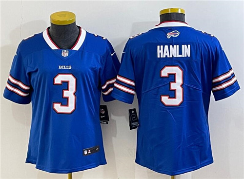 Nike Bills 3 Damar Hamlin Royal Women Vapor Untouchable Limited Jersey