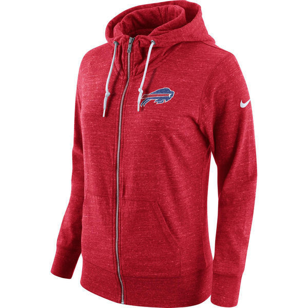  Bills Fresh Logo Red Women's Full Zip Hoodie