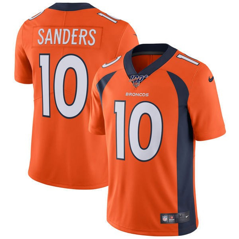 Nike Broncos 10 Emmanuel Sanders Orange 100th Season Vapor Untouchable Limited Jersey