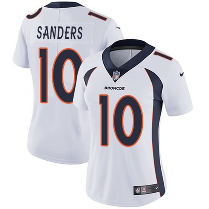  Broncos 10 Emmanuel Sanders White Women Vapor Untouchable Limited Jersey